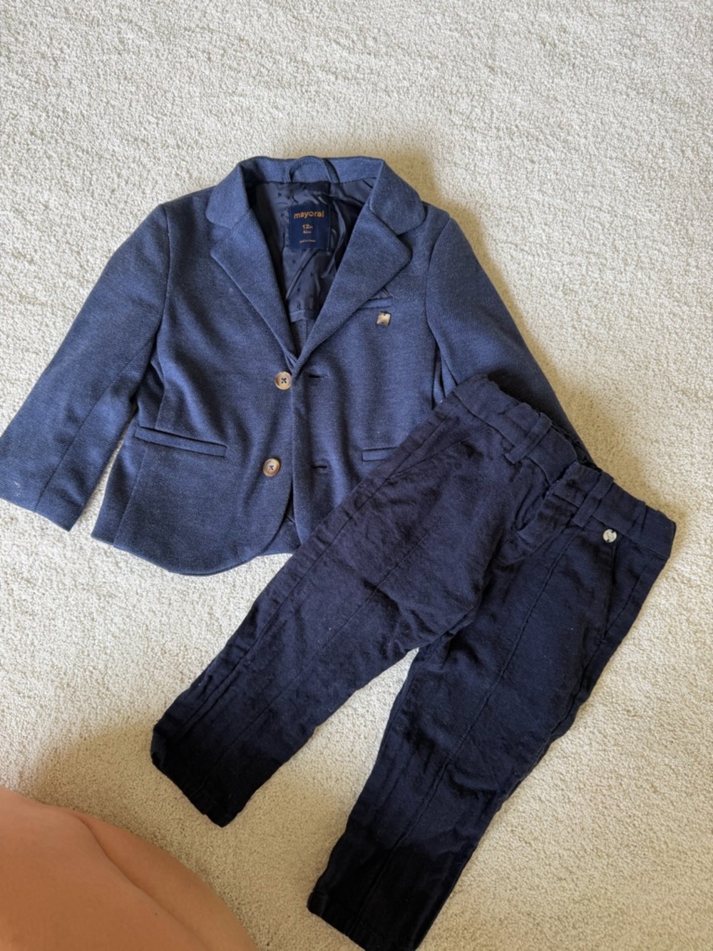 Mayoral Boys Navy Suit Jacket and Pants Set